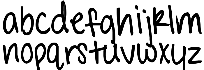 KG Shark in the Water Bold Font LOWERCASE