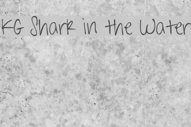 KG Shark in the Water Font examples