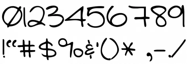 KG She Paints Me Blue Font OTHER CHARS