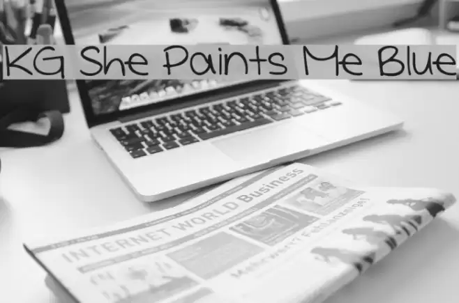 KG She Paints Me Blue Font examples