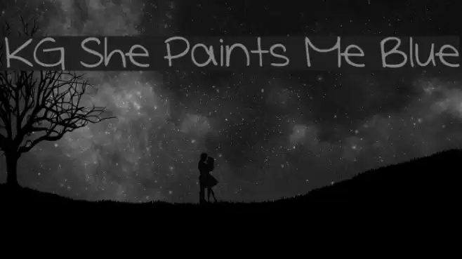 KG She Paints Me Blue Font examples