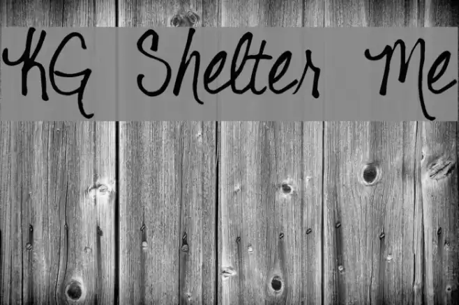 KG Shelter Me Font examples