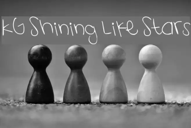 KG Shining Like Stars Font examples