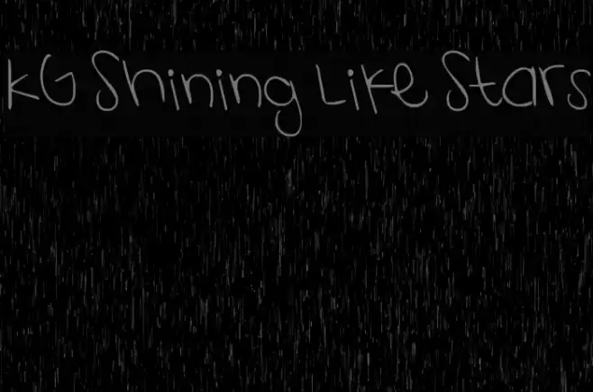 KG Shining Like Stars Font examples