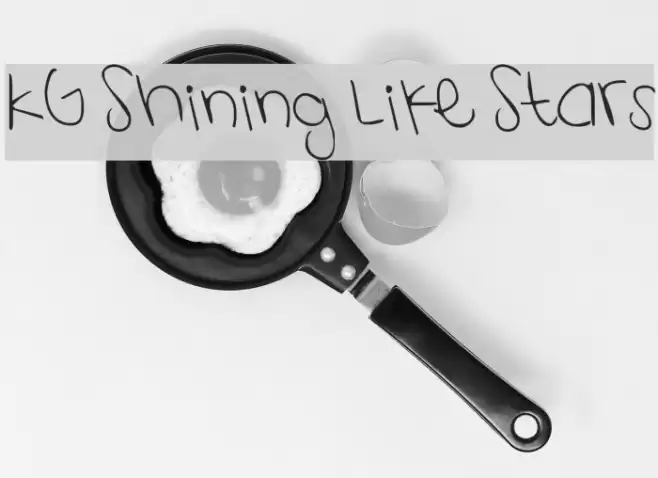 KG Shining Like Stars Font examples