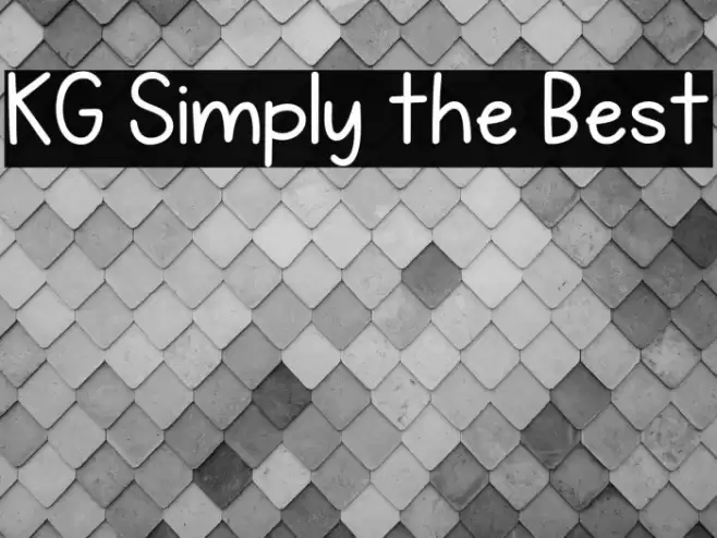 KG Simply the Best Font examples