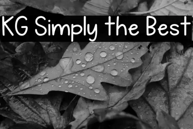 KG Simply the Best Font examples