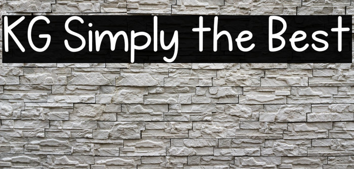 KG Simply the Best Example 3