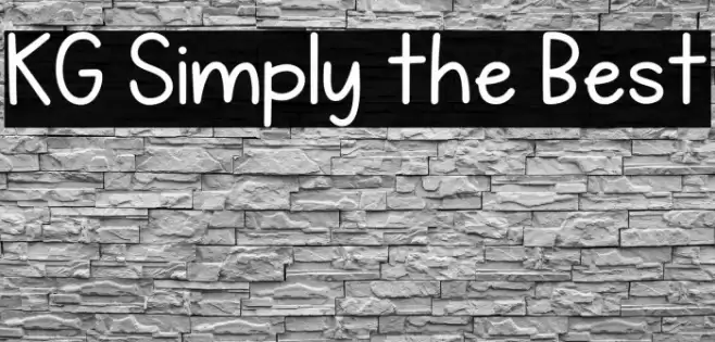 KG Simply the Best Font examples