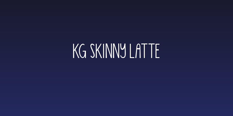 KG Skinny Latte Social Header