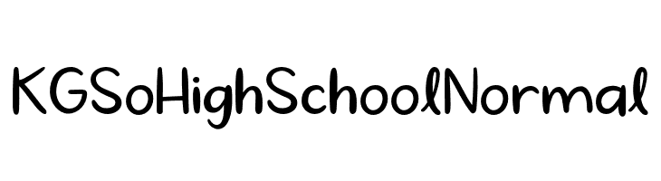 KG So High School Normal  baixar fontes gratis