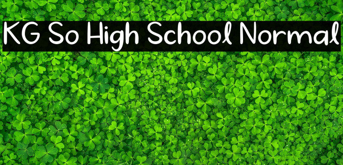 KG So High School Normal Example 2