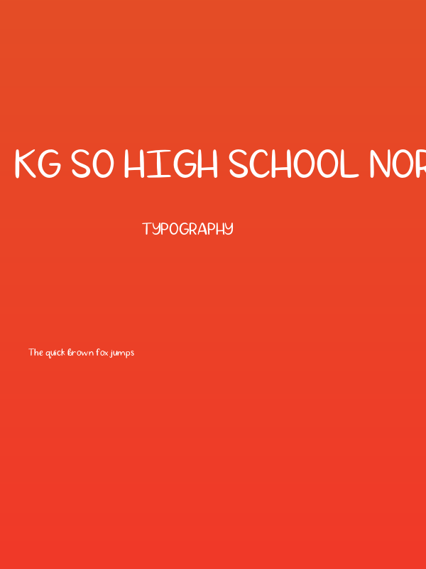 KG So High School Normal Poster
