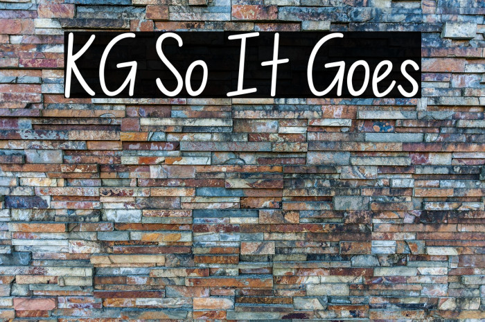 KG So It Goes Example 1