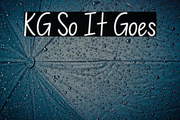 KG So It Goes Example 2