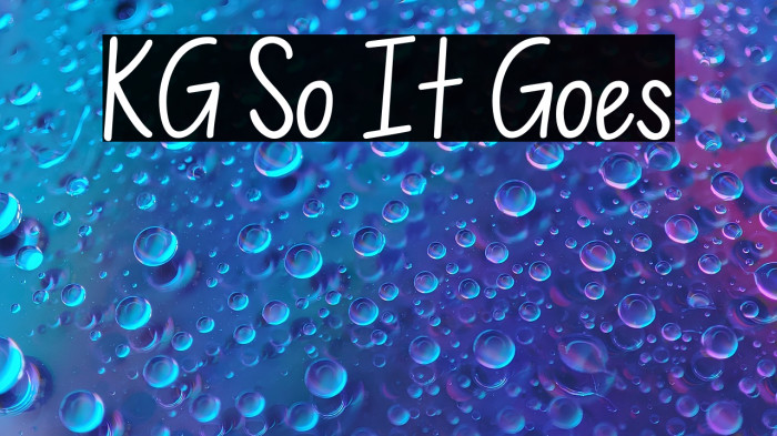 KG So It Goes Example 3