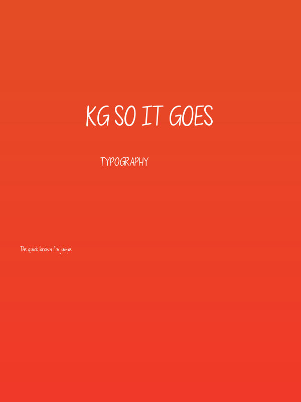 KG So It Goes Poster