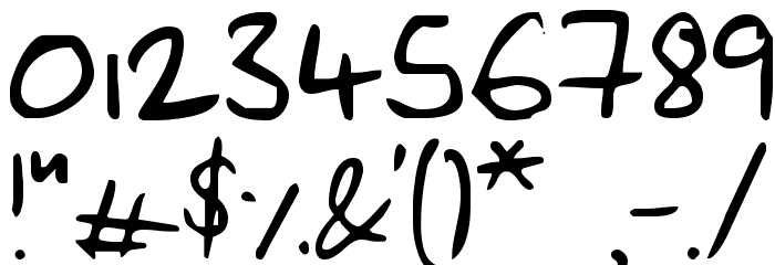 KG Soggy Kitten Font OTHER CHARS