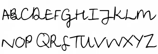 KG Soggy Kitten Font Litere mari