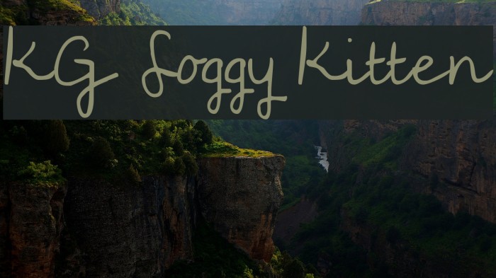 KG Soggy Kitten Font examples