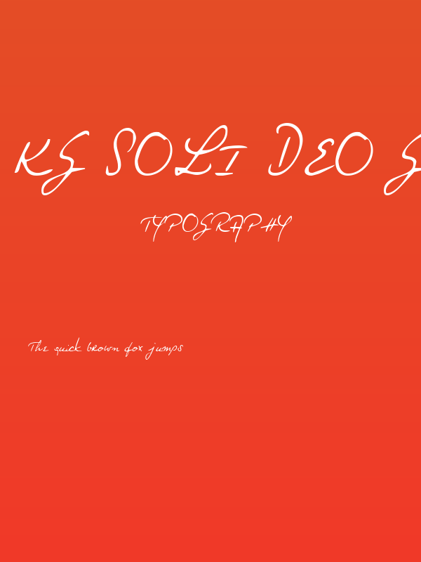 KG Soli Deo Gloria Poster