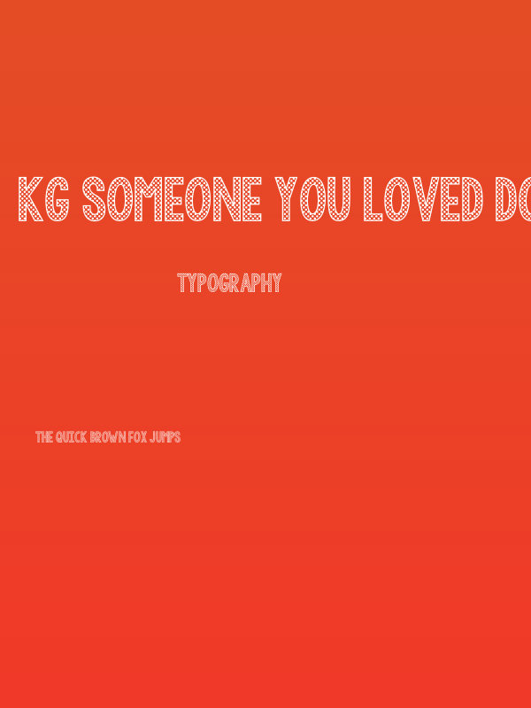 KG Someone You Loved Dots Poster