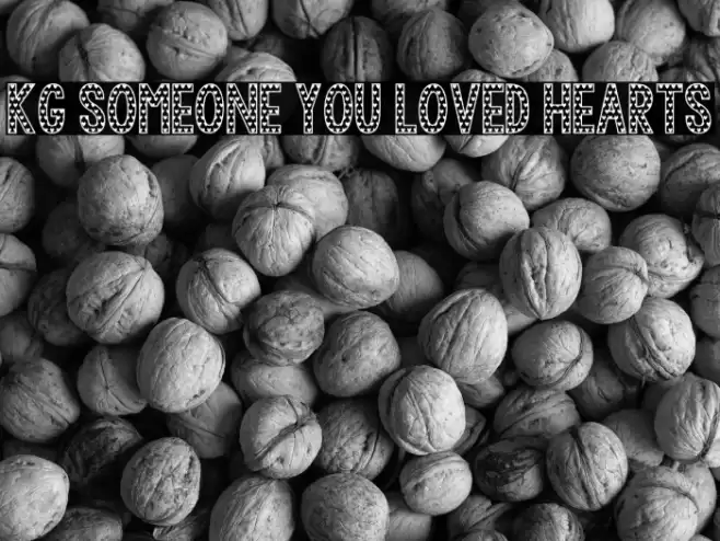 KG Someone You Loved Hearts Font examples