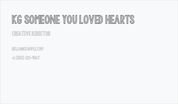 KG Someone You Loved Hearts Business Card