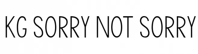 KG Sorry Not Sorry  Frei Schriftart Herunterladen