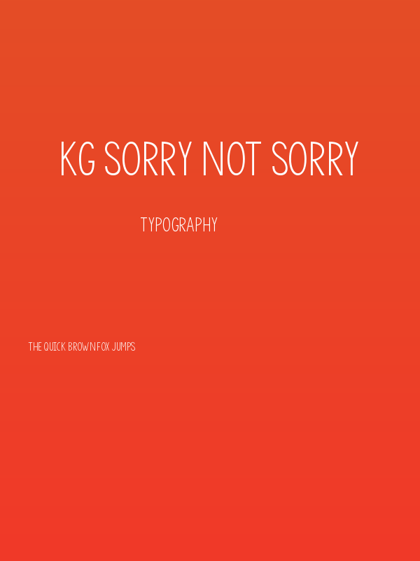 KG Sorry Not Sorry Poster
