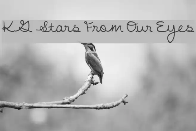 KG Stars From Our Eyes Font examples