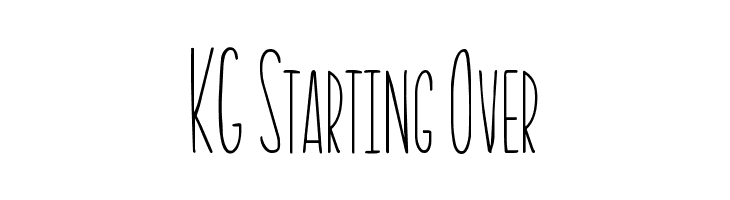 KG Starting Over  Frei Schriftart Herunterladen