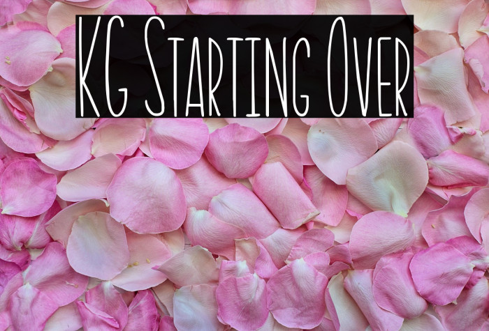 KG Starting Over Example 1