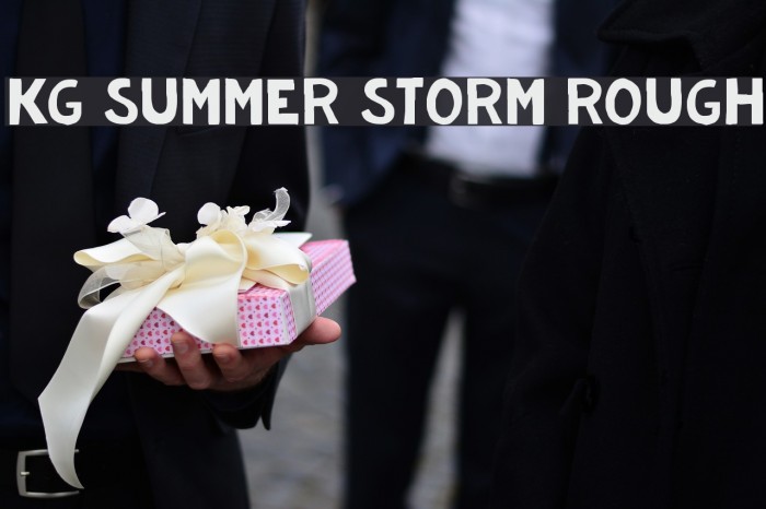 KG Summer Storm Rough Font examples