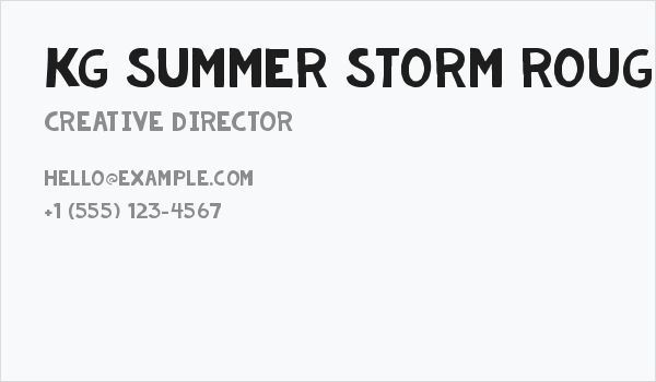 KG Summer Storm Rough Business Card