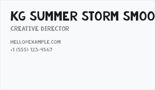 KG Summer Storm Smooth Business Card