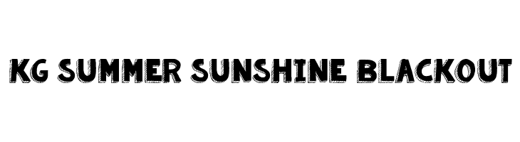 KG Summer Sunshine Blackout Font