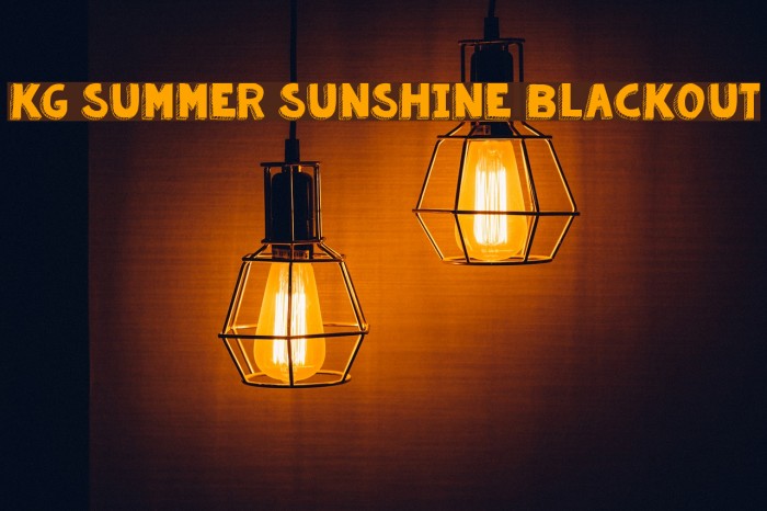 KG Summer Sunshine Blackout Font examples
