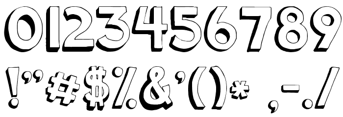 KG Summer Sunshine Shadow Font OTHER CHARS