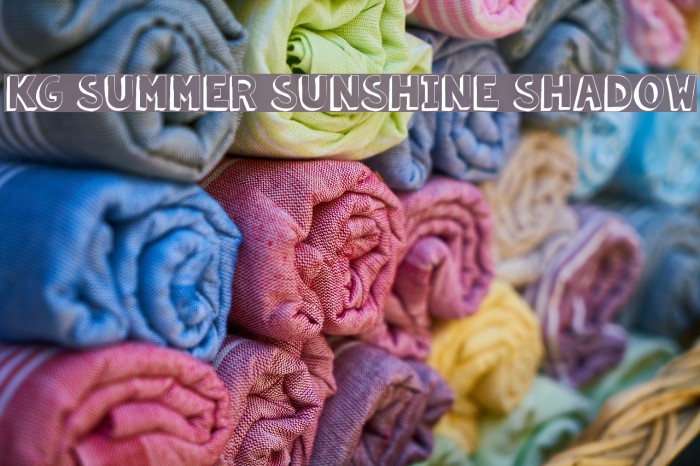 KG Summer Sunshine Shadow Font examples
