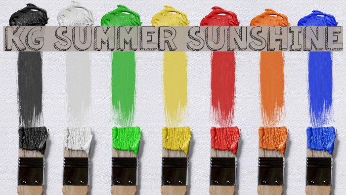KG Summer Sunshine Font examples