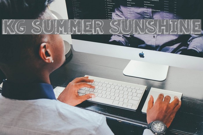 KG Summer Sunshine Font examples