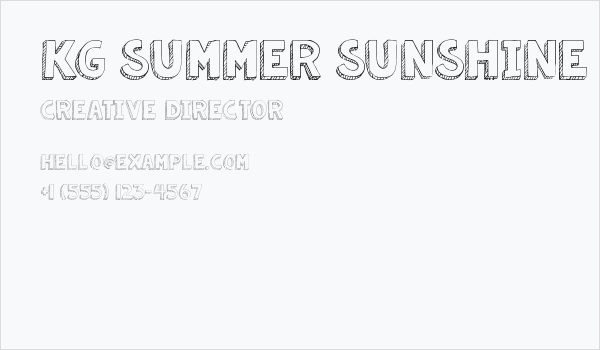 KG Summer Sunshine Business Card