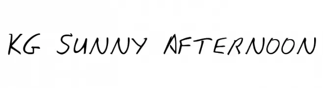KG Sunny Afternoon  Free Fonts Download