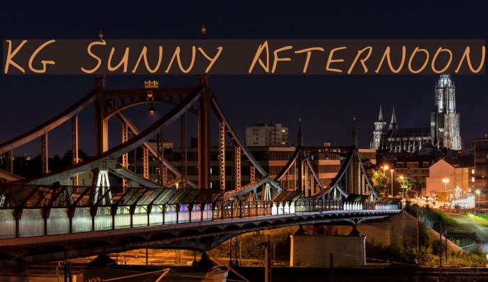 KG Sunny Afternoon Font examples