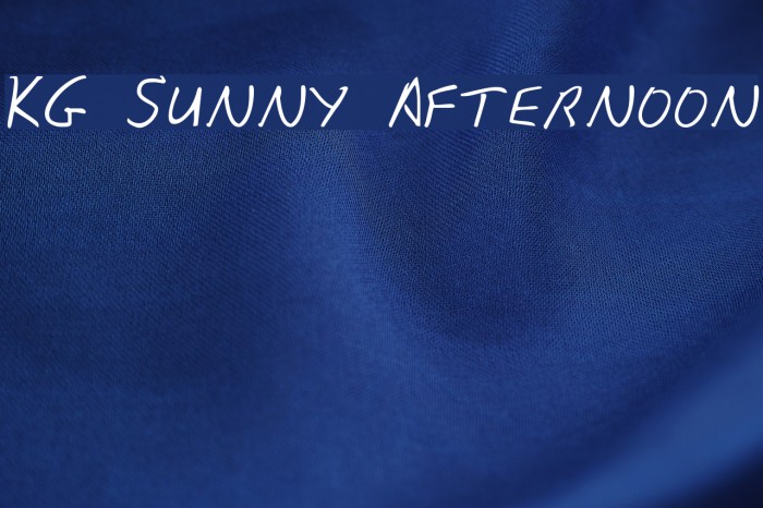 KG Sunny Afternoon Font examples