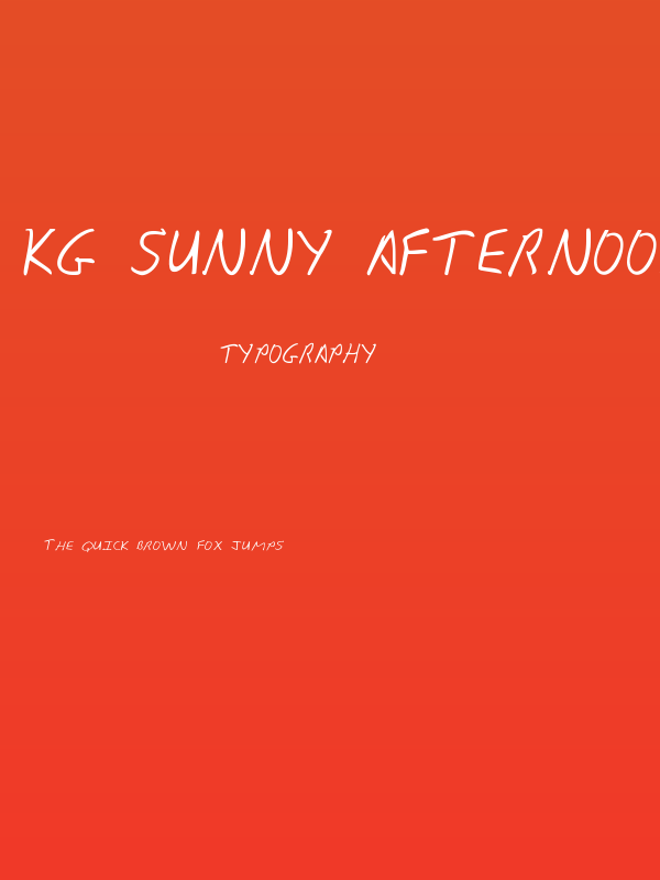 KG Sunny Afternoon Poster