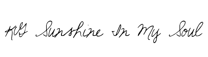 KG Sunshine In My Soul  font caratteri gratis