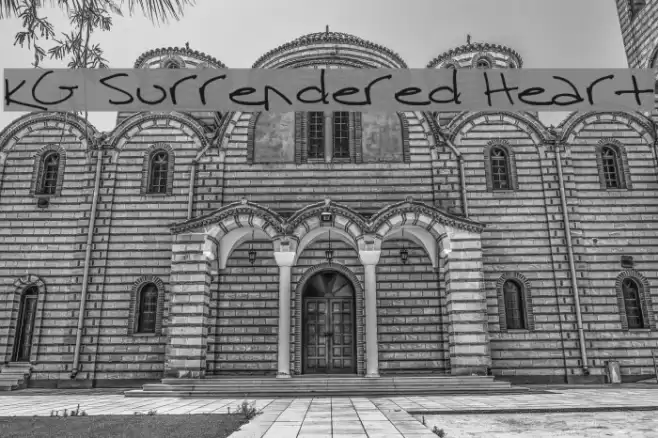 KG Surrendered Heart Font examples