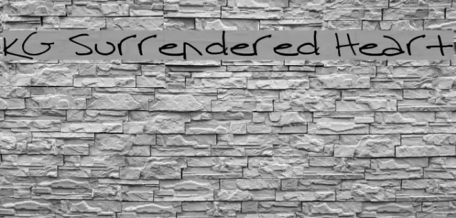KG Surrendered Heart Font examples